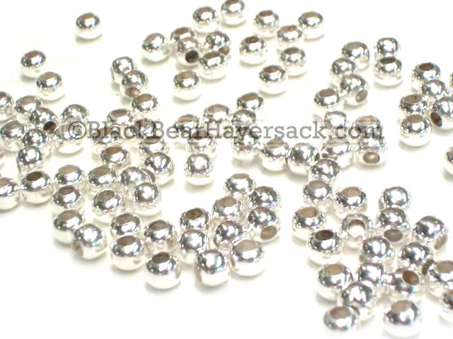 Round Silver Beads